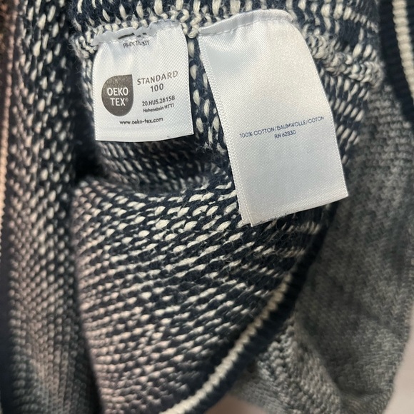 Lands' End Navy and White Knit Sweater - Picture 5 of 7